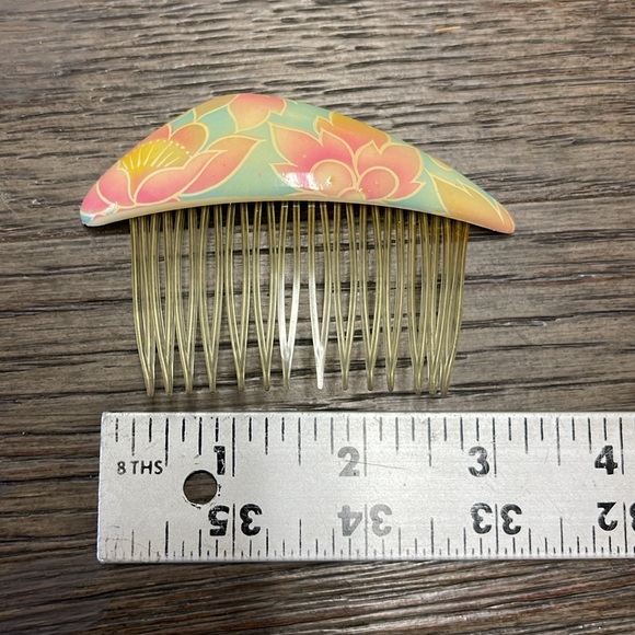 Vintage HAIRCRAFT Comb and Barrettes - Hair Clips NWT Hawaiian Print Design - Picture 9 of 16